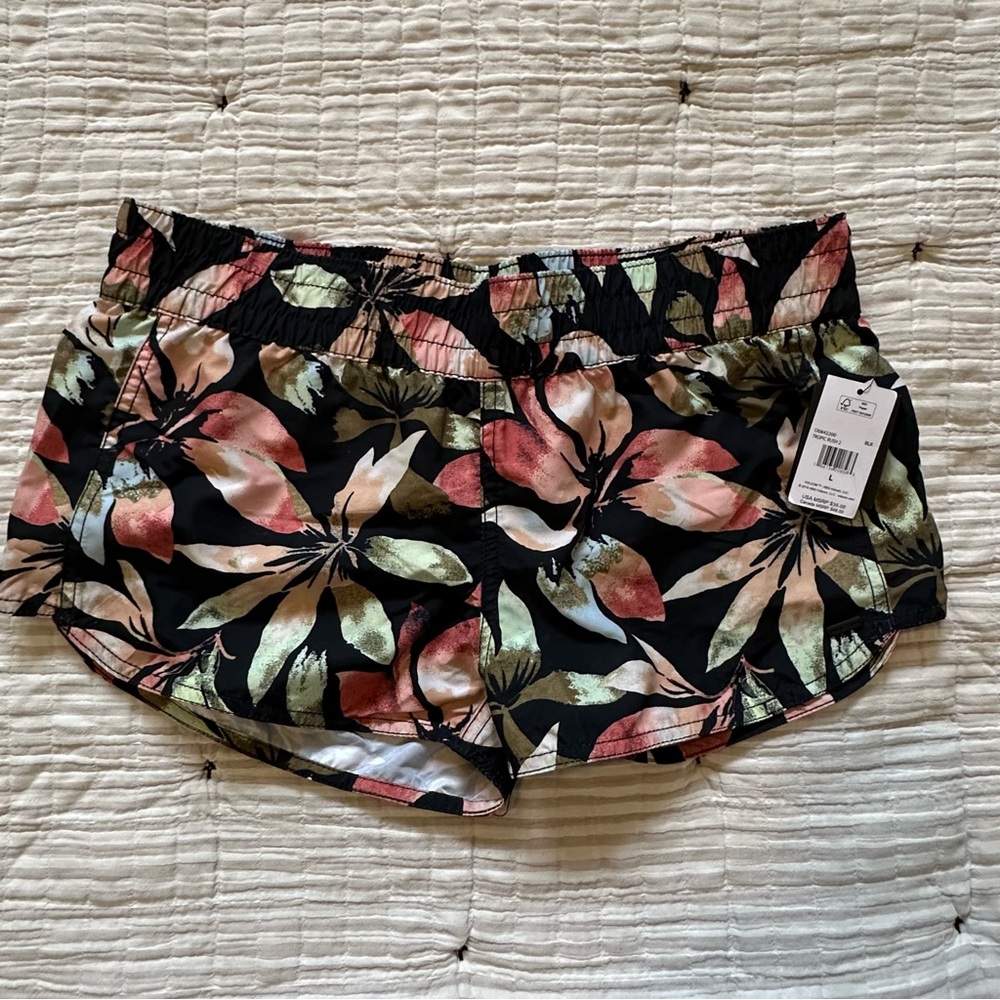 Volcom Black Floral Women's Board Shorts
